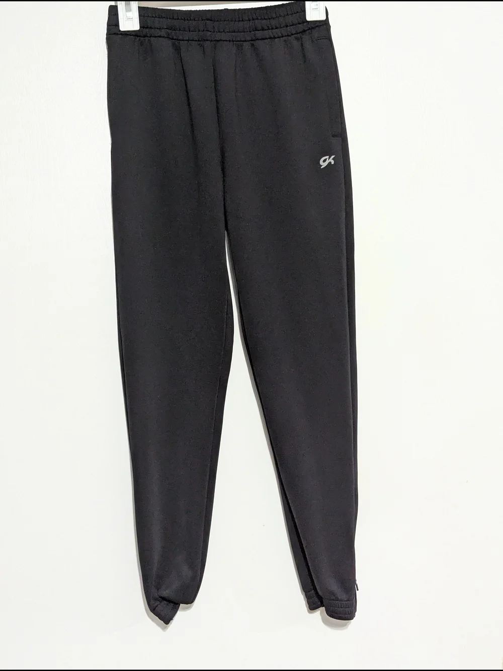 GK Black Athletic Sweatpants joggers with Small Logo